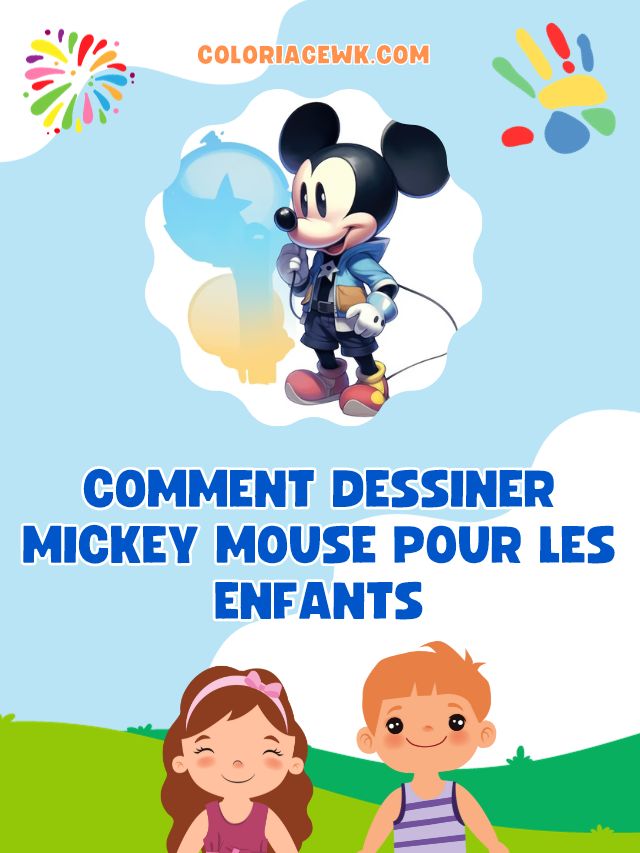 Cómo dibujar Mickey Mouse para niños