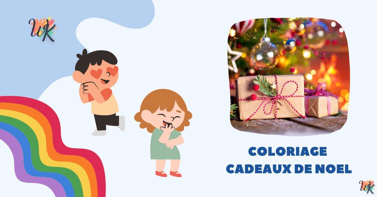 Coloriage Cadeaux de Noel à imprimer, télécharger gratuit