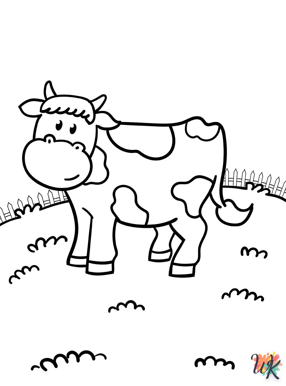 coloriage Animaux De La Ferme  à imprimer pour enfant de 9 ans