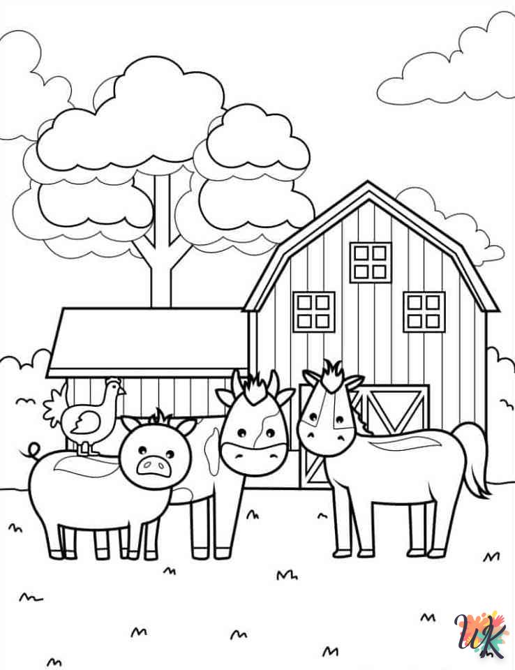 coloriage Animaux De La Ferme  pour lutter contre le stress