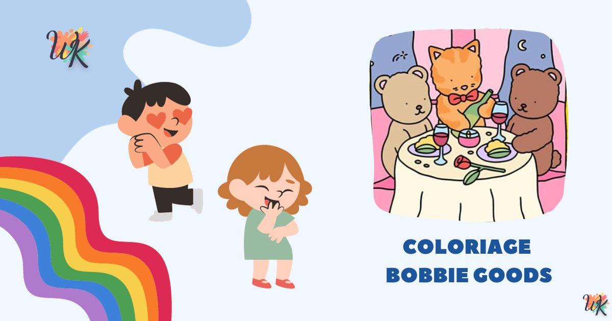 Bobbie Goods cute character coloring page free to print