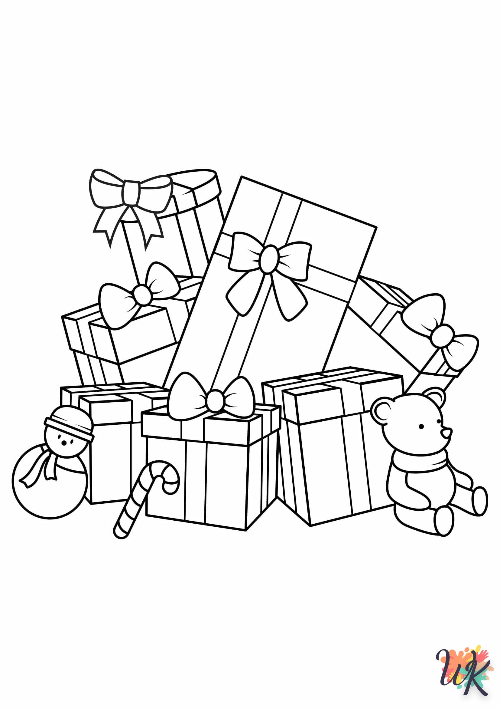 coloriage Cadeaux de Noel  en ligne gratuit