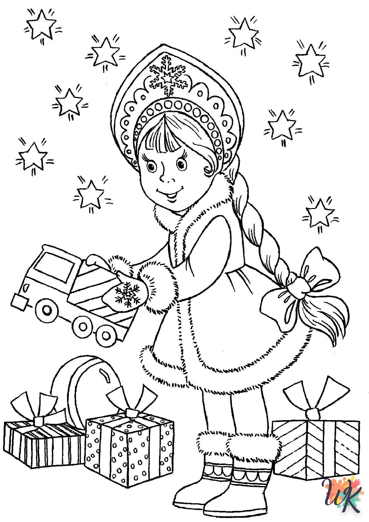 coloriage Cadeaux de Noel  pour enfant de 10 ans 1