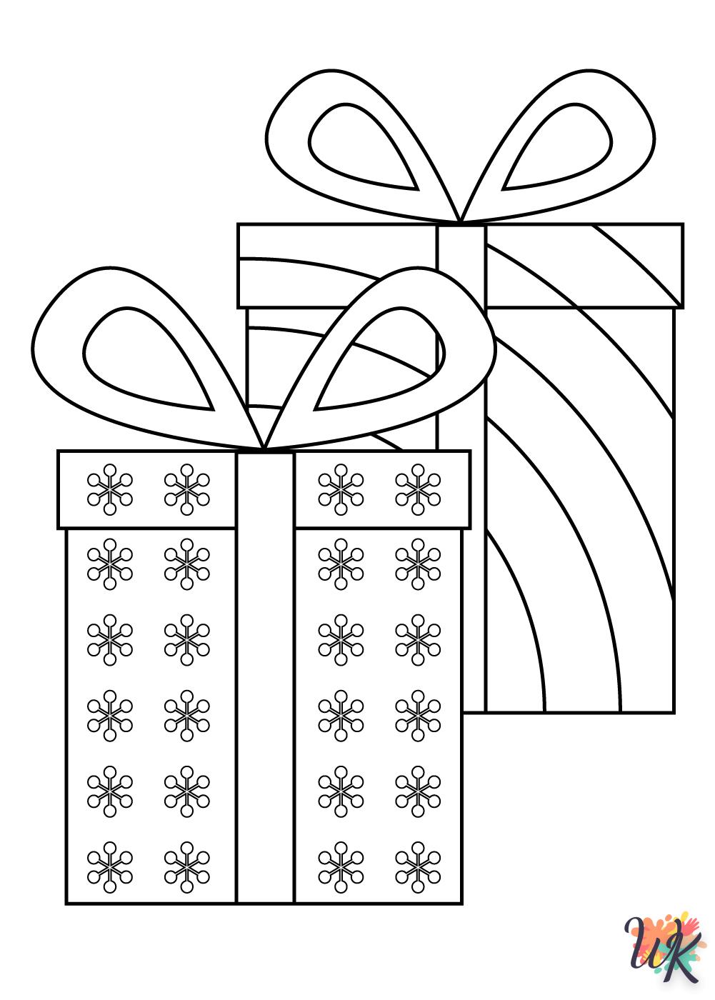 coloriage Cadeaux de Noel  à colorier en ligne