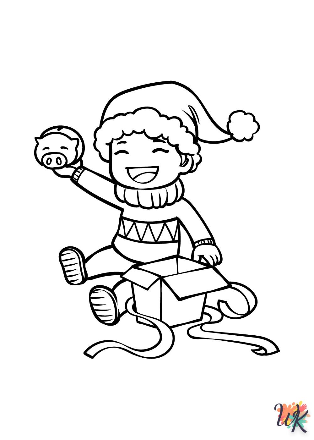 coloriage Cadeaux de Noel  à imprimer