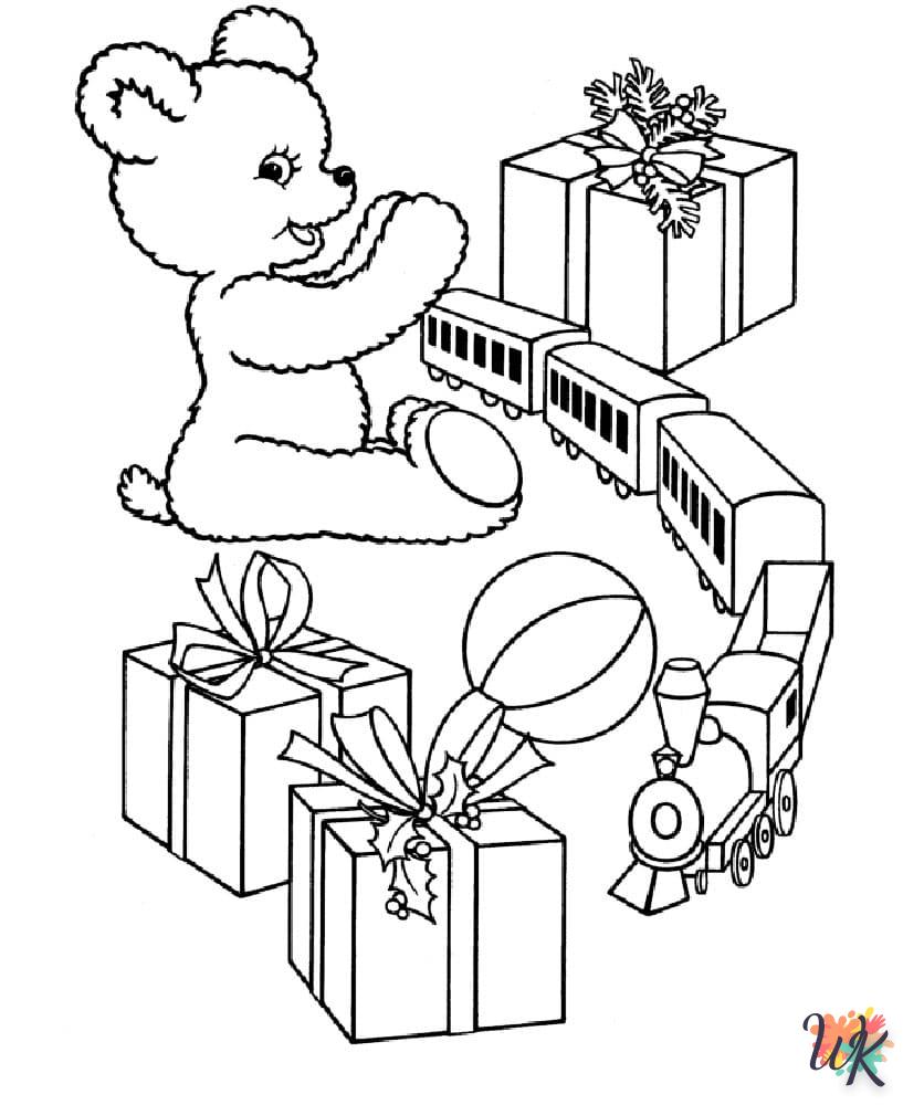 coloriage Cadeaux de Noel  en ligne pour enfant