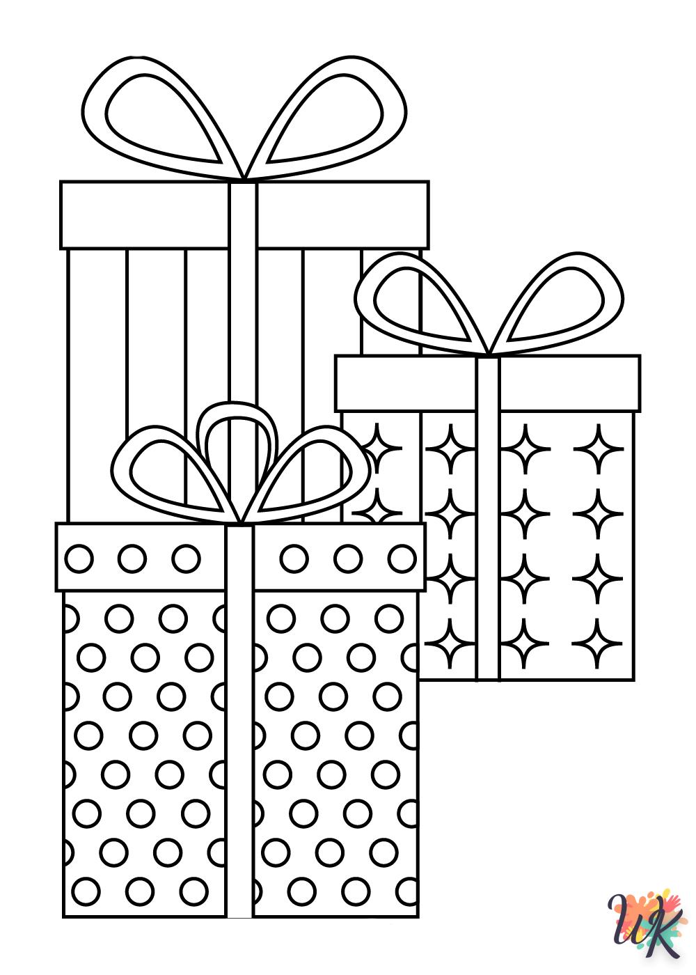 coloriage Cadeaux de Noel  pour enfant a imprimer