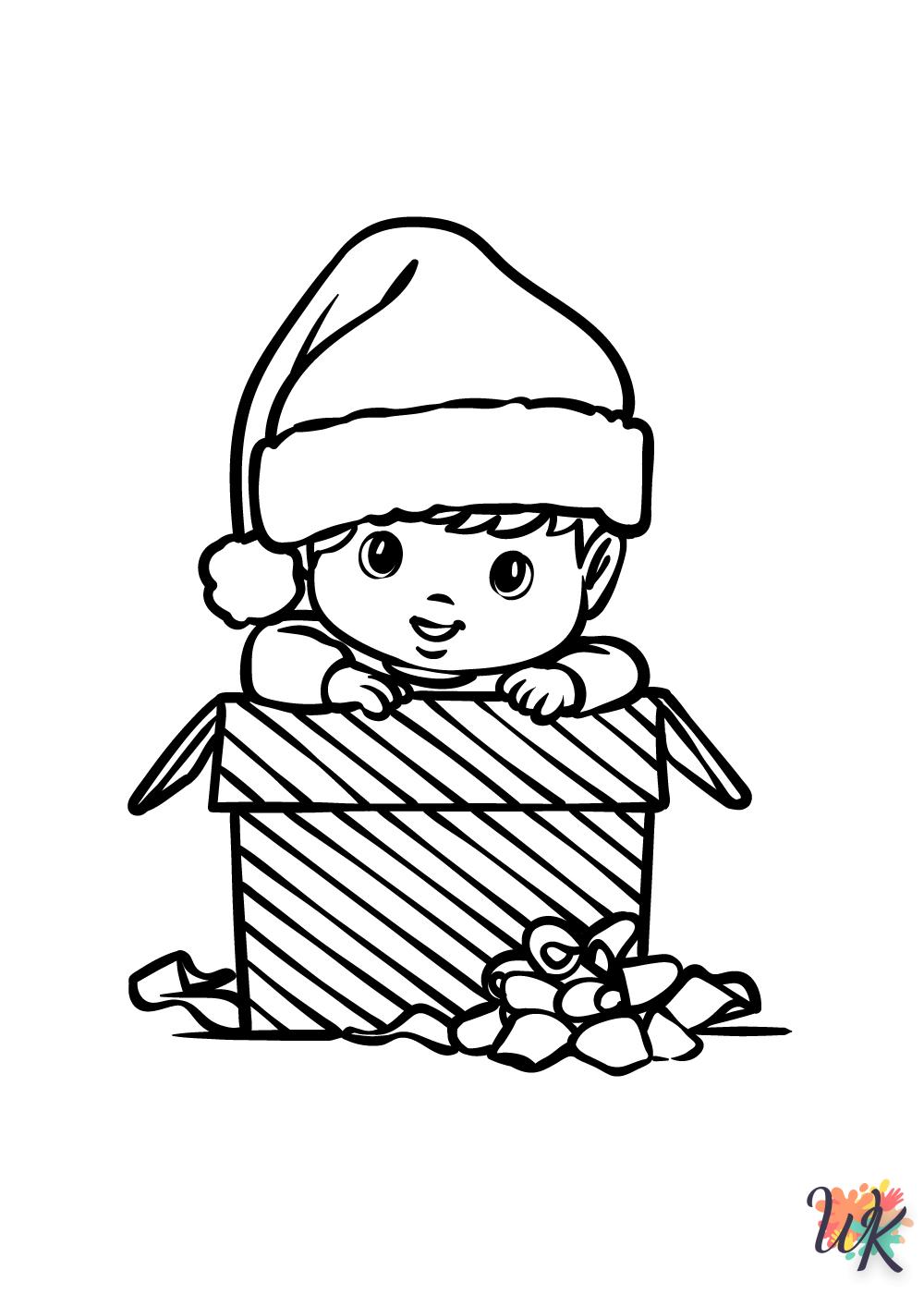 coloriage Cadeaux de Noel  pour enfant gratuit