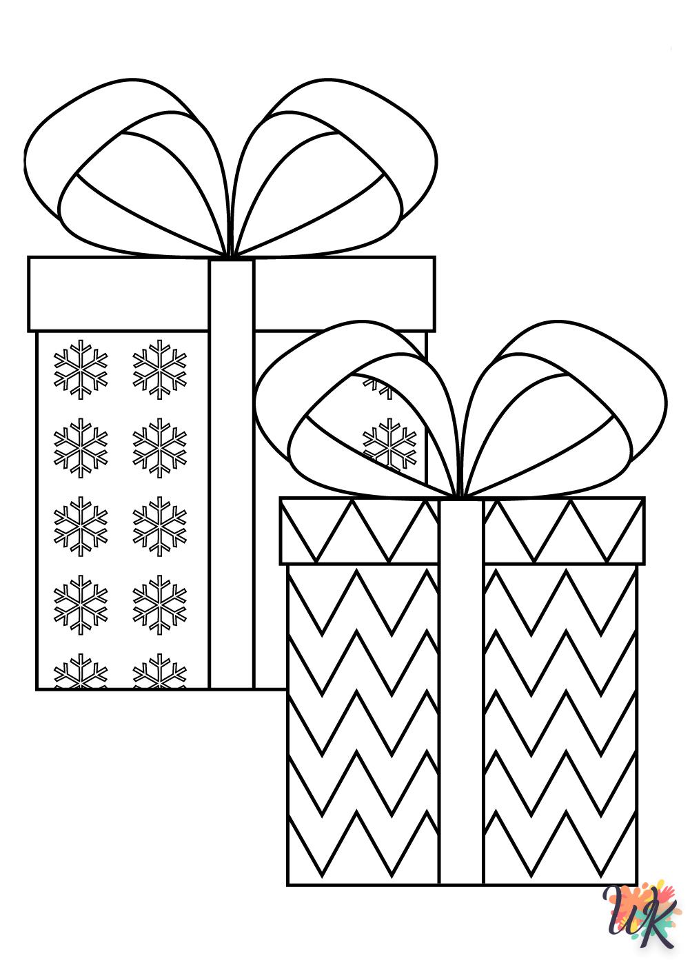 coloriage Cadeaux de Noel  à imprimer pdf