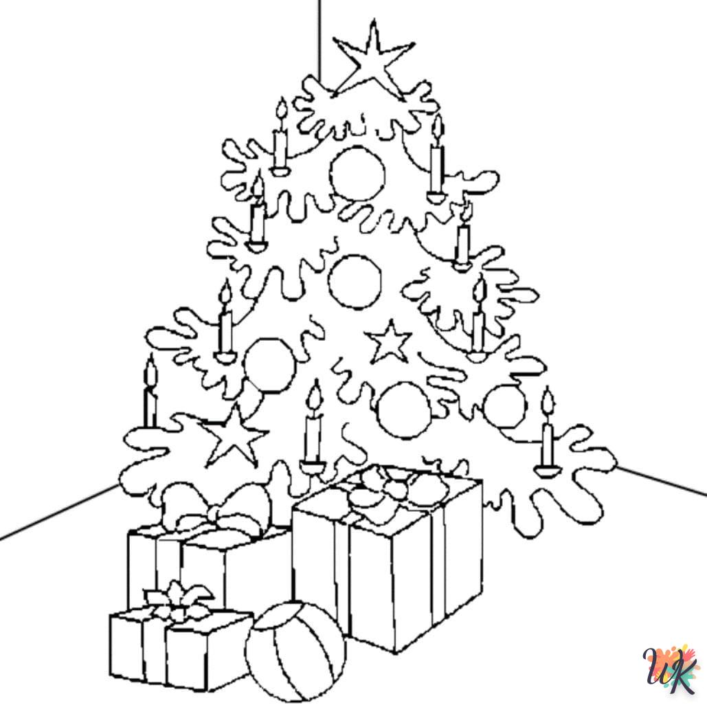 coloriage Cadeaux de Noel  automne en ligne gratuit à imprimer