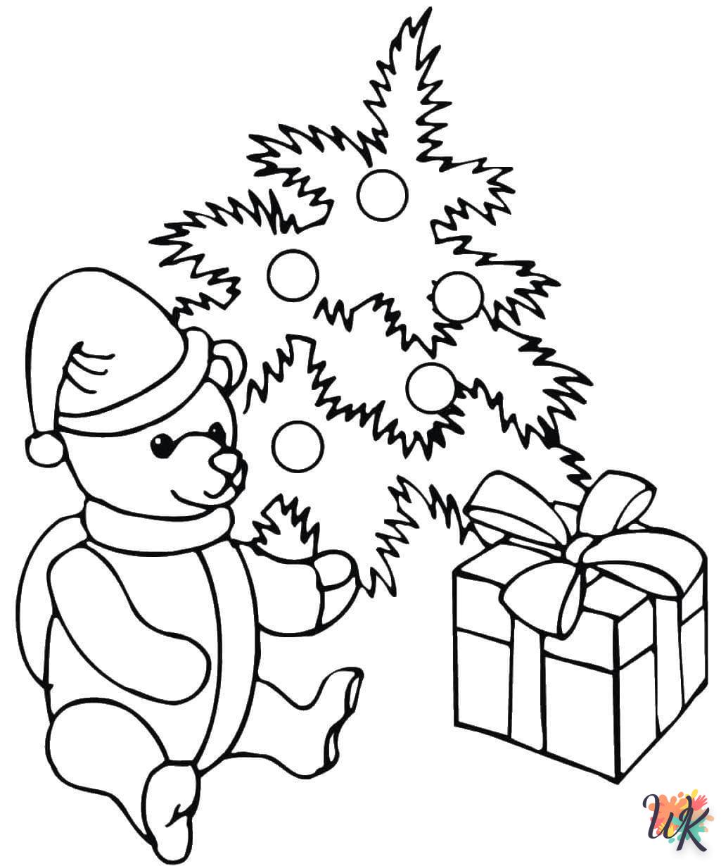 coloriage Cadeaux de Noel  enfant 2 ans a imprimer