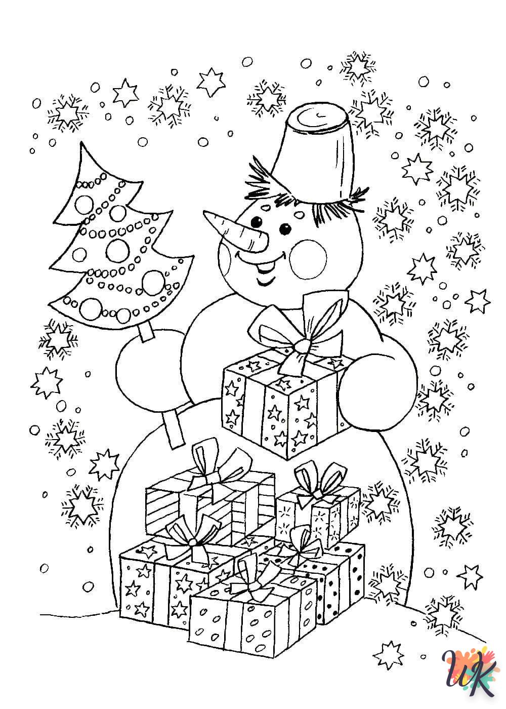 coloriage Cadeaux de Noel  a imprimer 1