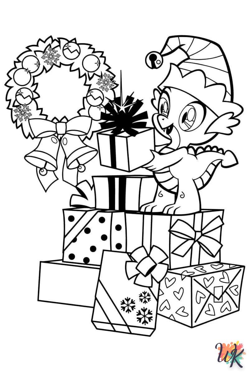 coloriage Cadeaux de Noel  à imprimer pour enfant de 3 ans 1