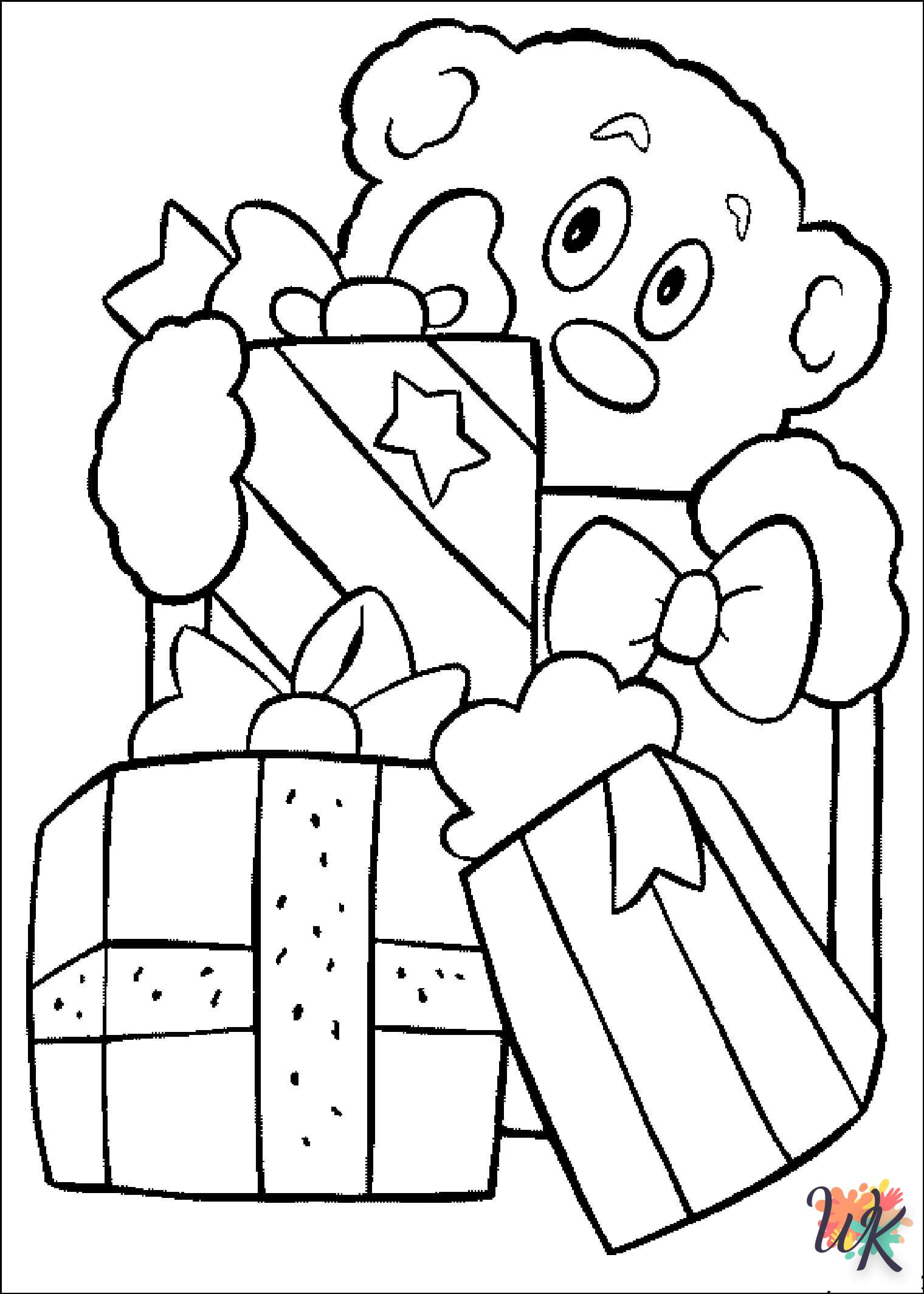 coloriage Cadeaux de Noel  et apprentissage 3