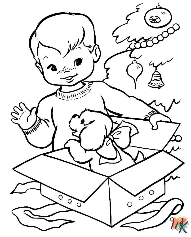 coloriage Cadeaux de Noel  a dessiner et imprimer