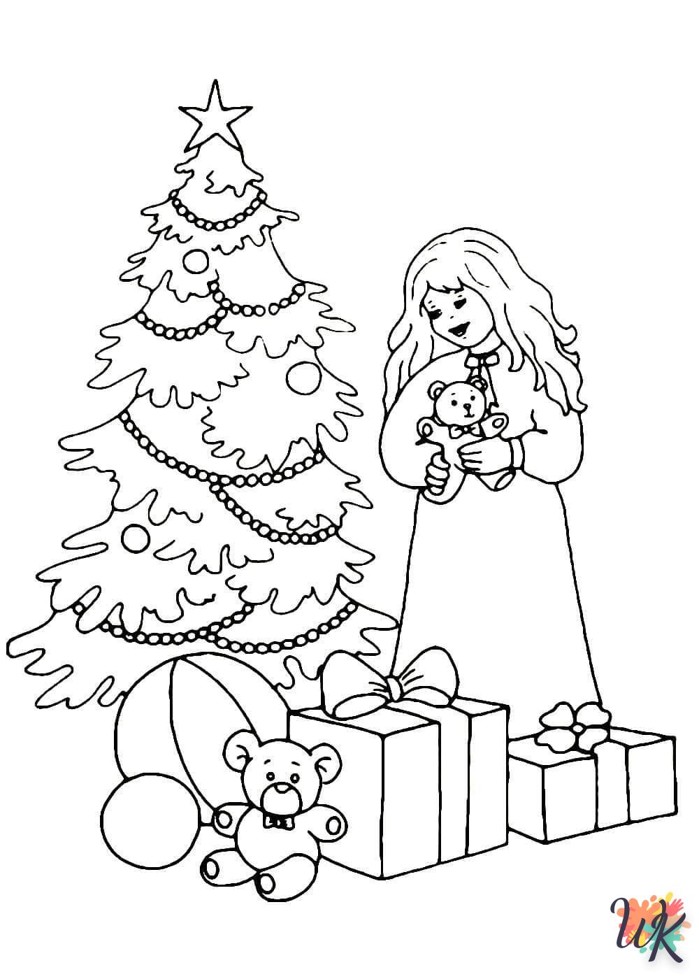 coloriage Cadeaux de Noel  pour enfant de 6 ans 1