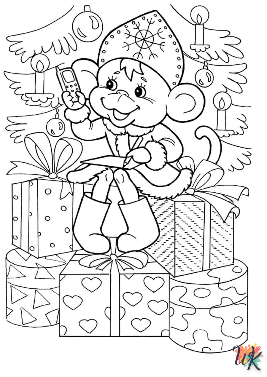 coloriage Cadeaux de Noel  pour enfant de 8 ans