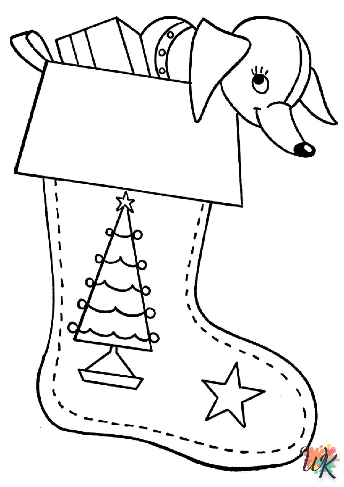 coloriage Cadeaux de Noel  bebe à imprimer