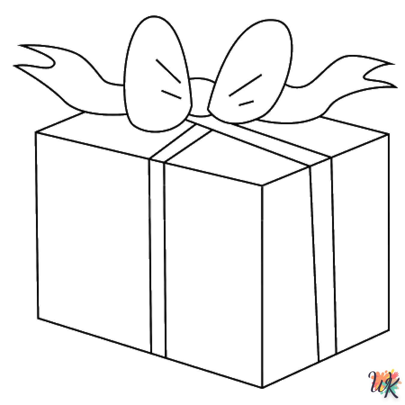 coloriage Cadeaux de Noel  et apprentissage 5