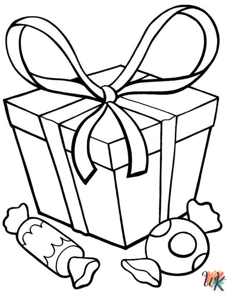 coloriage Cadeaux de Noel  à imprimer pour enfant de 12 ans 1