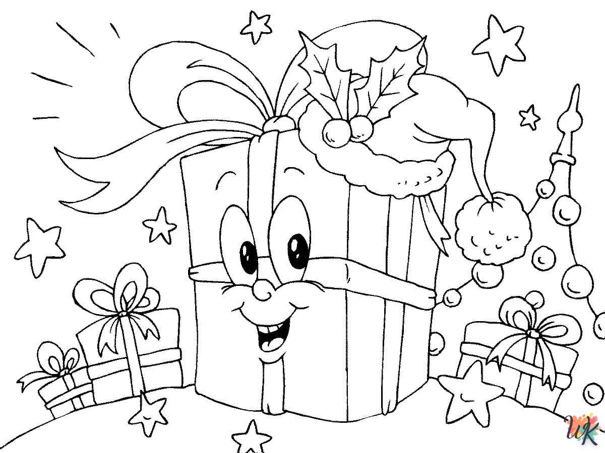 coloriage Cadeaux de Noel  et decoupage a imprimer gratuit