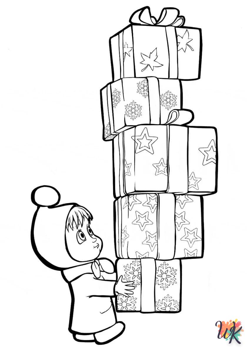 coloriage Cadeaux de Noel  et dessins 2