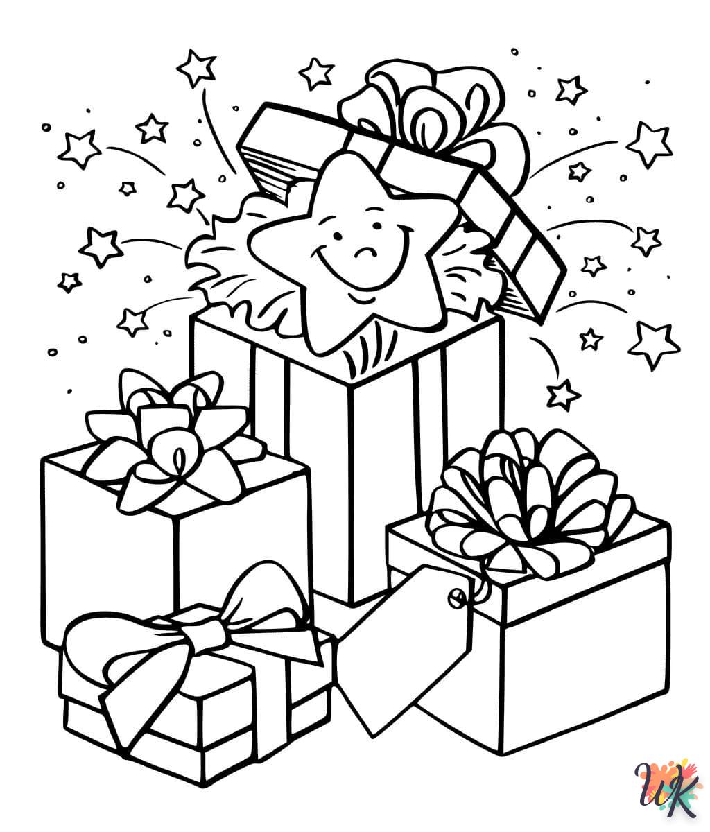 imprimer coloriage Cadeaux de Noel 1