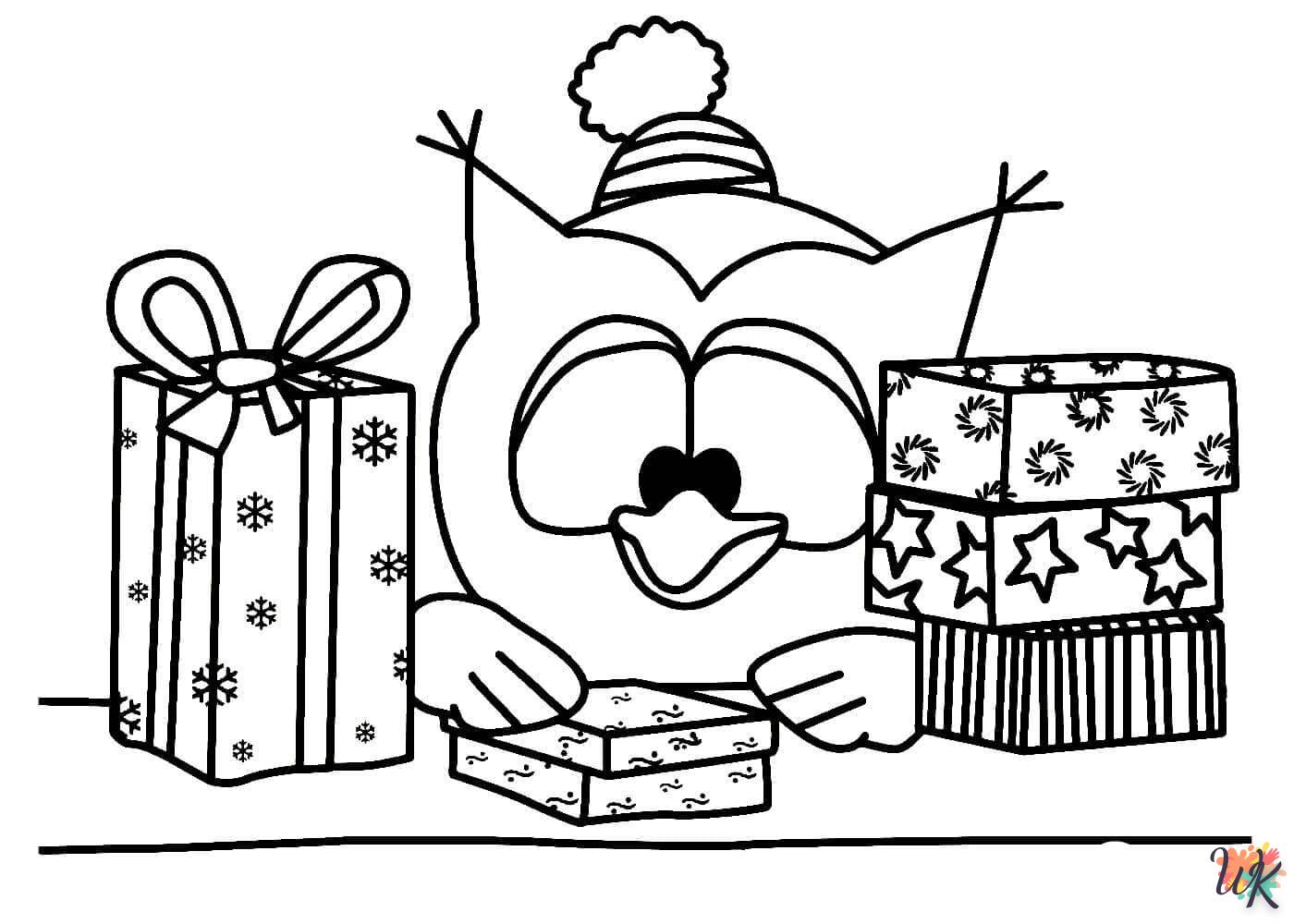 coloriage Cadeaux de Noel  à imprimer 1