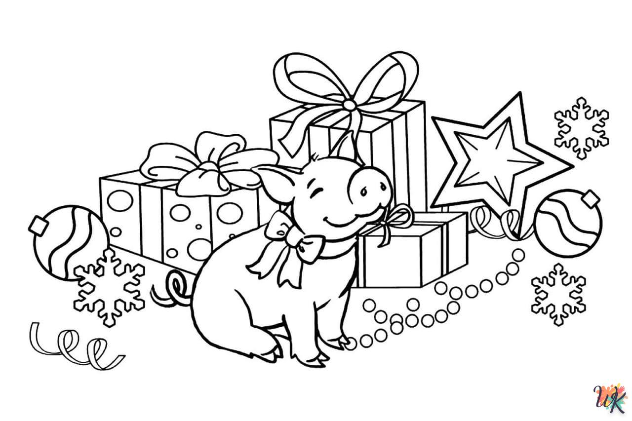 imprimer coloriage Cadeaux de Noel 3