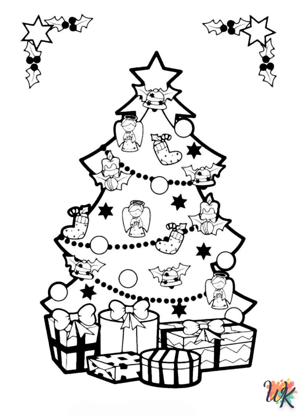 coloriage Cadeaux de Noel  à imprimer pour enfant de 6 ans 2