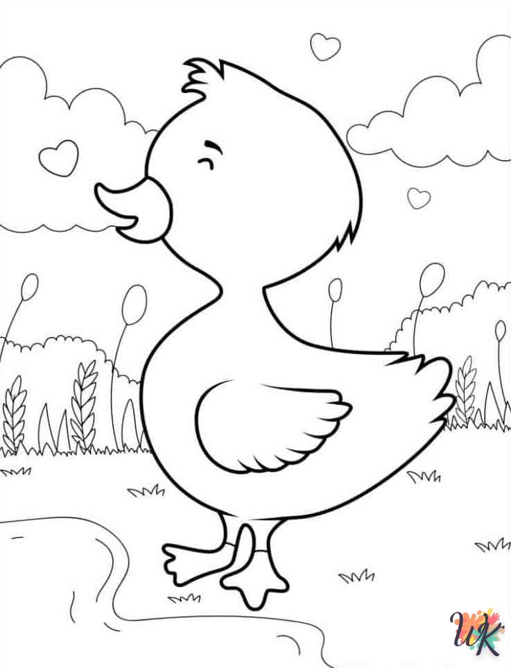 coloriage Canard  gratuit en ligne