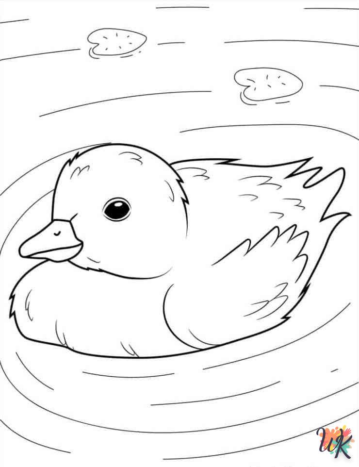 coloriage Canard  à imprimer pour enfant de 7 ans