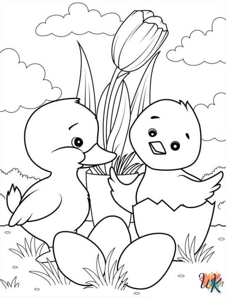 coloriage Canard  bebe à imprimer gratuit