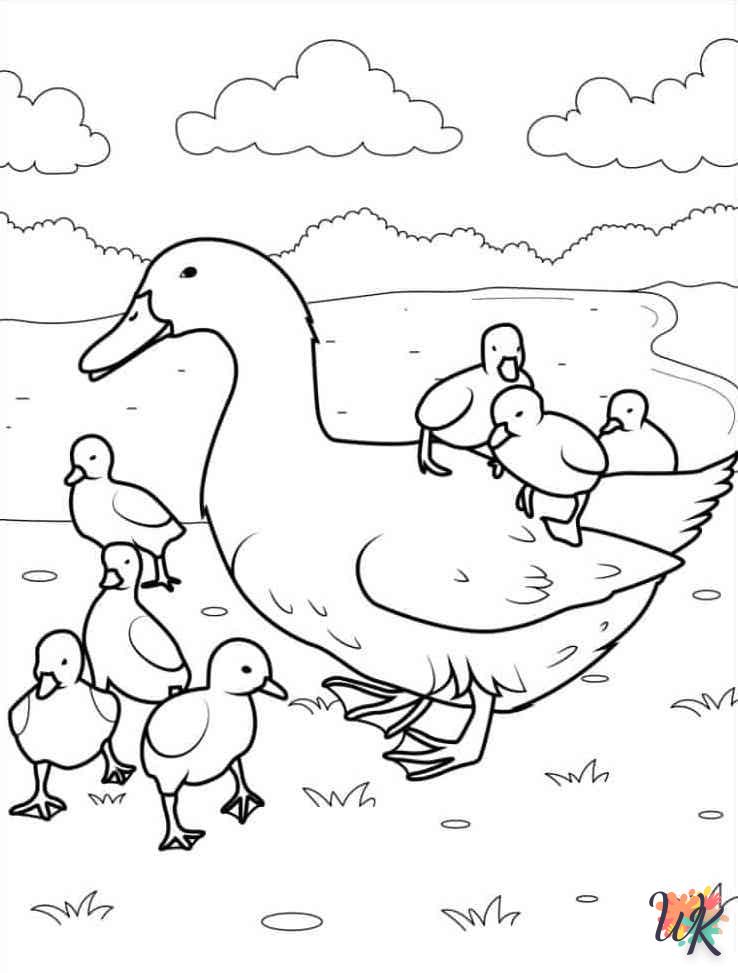 coloriage Canard  pour enfant de 7 ans