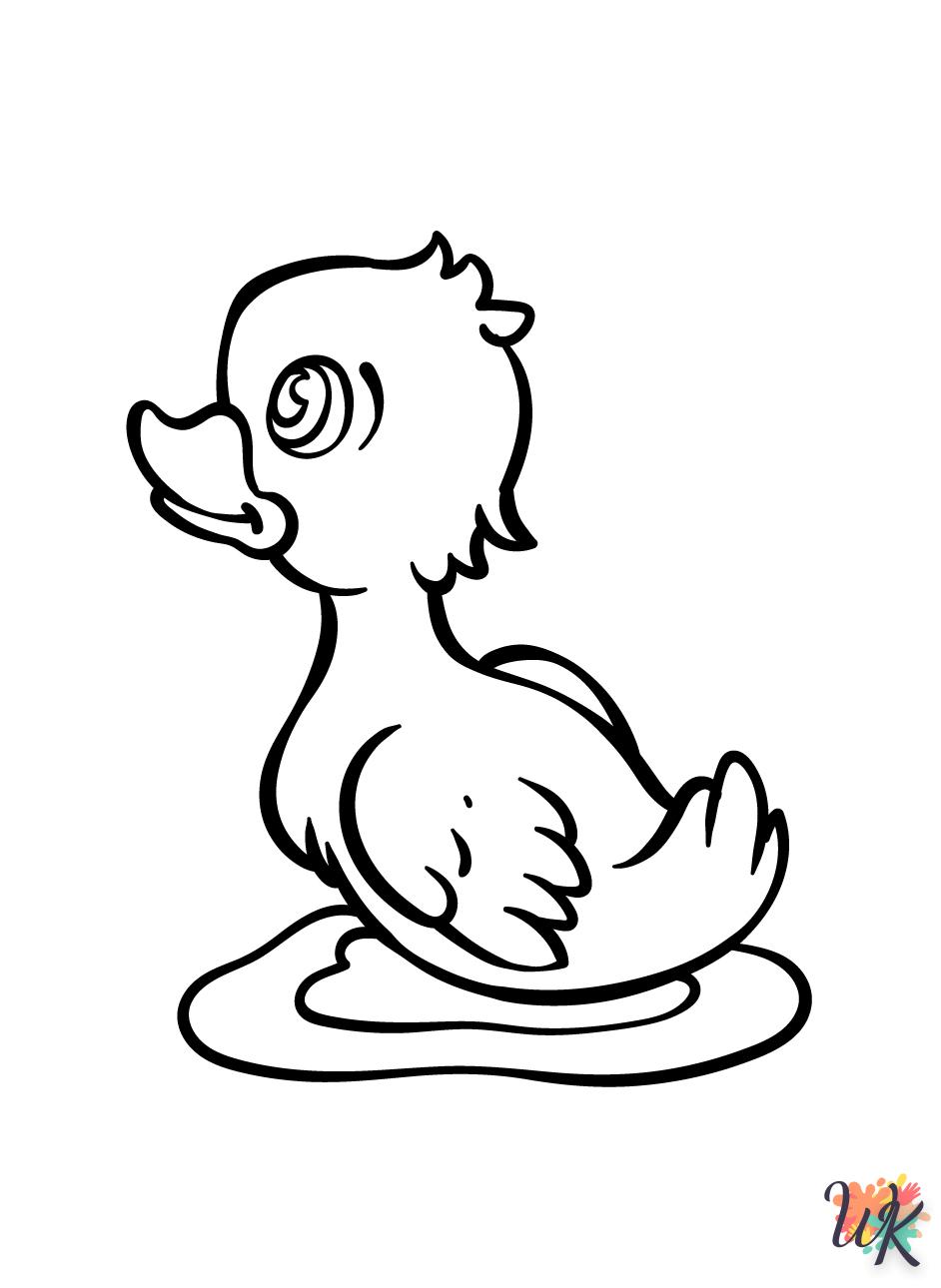 coloriage Canard  enfant à imprimer gratuit