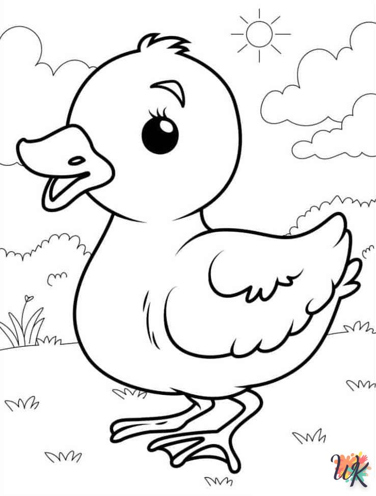 alphabet coloriage Canard  en ligne