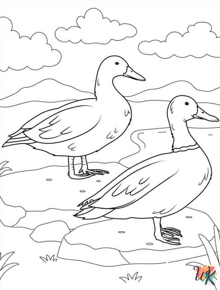 coloriage Canard  enfant 6 ans à imprimer