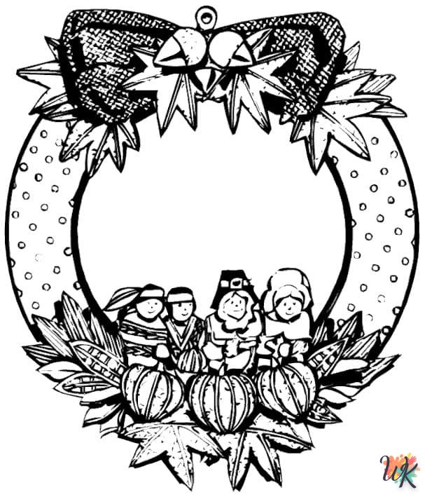 coloriage Couronne de Noël  en ligne adulte gratuit 1