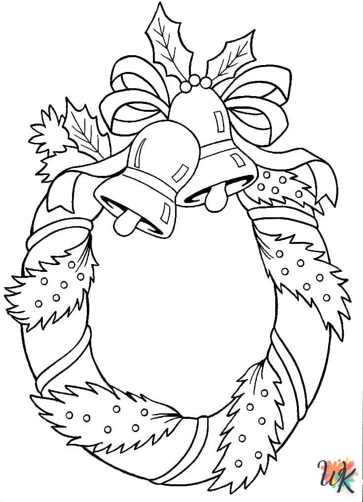 imprimer coloriage Couronne de Noël  pour enfant 1