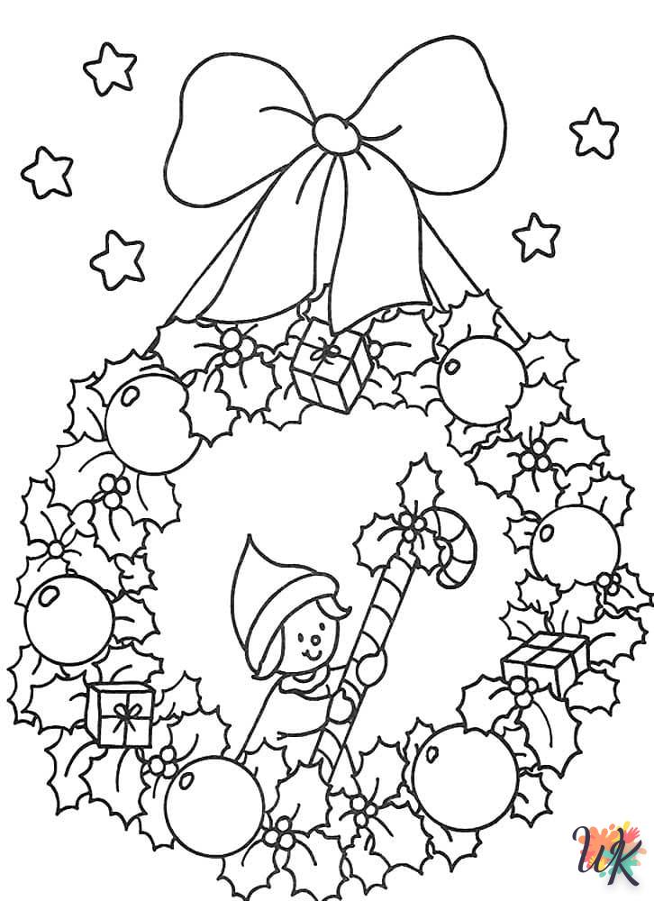 coloriage Couronne de Noël  pour enfant de 10 ans 1