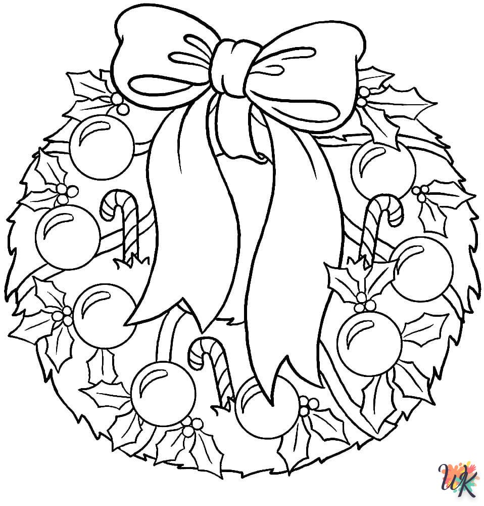 coloriage Couronne de Noël  en ligne