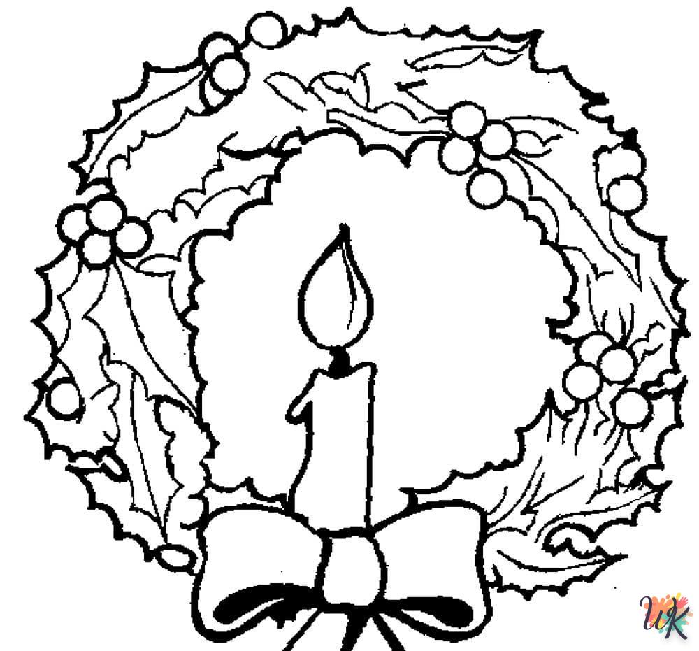 coloriage Couronne de Noël  7 ans en ligne gratuit à imprimer 1