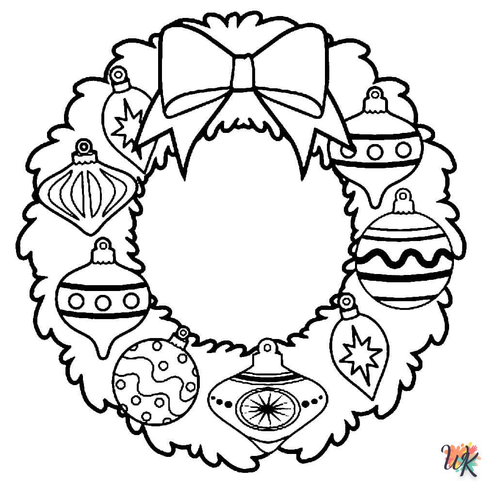 coloriage Couronne de Noël  sonic en ligne gratuit à imprimer