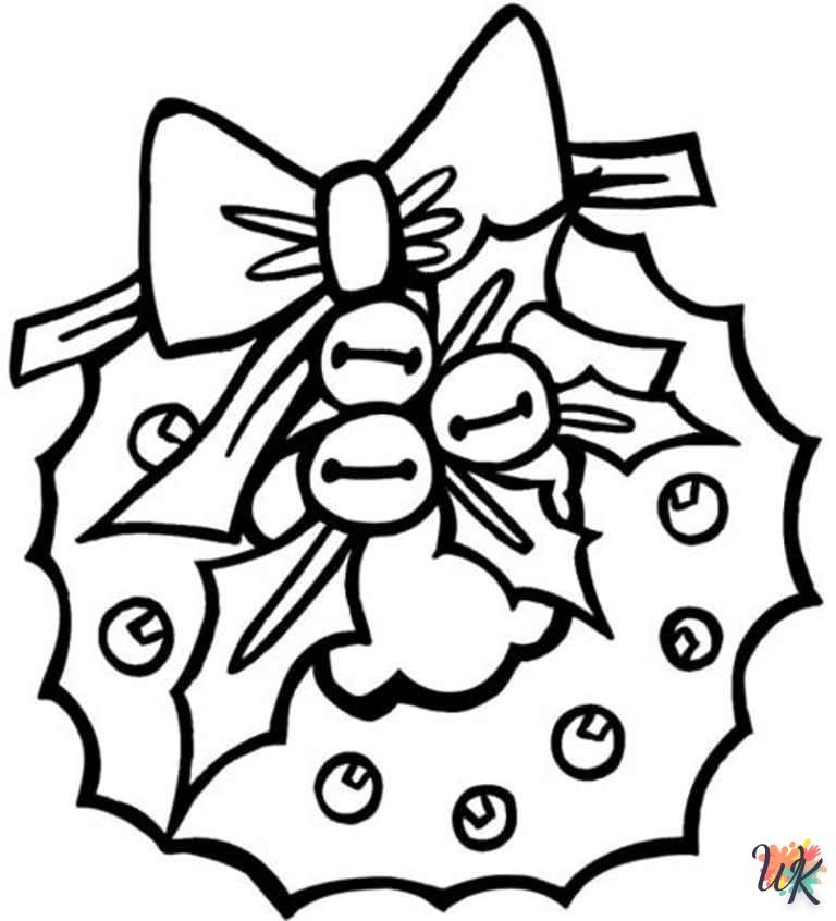 image de coloriage Couronne de Noël  pour enfant 1