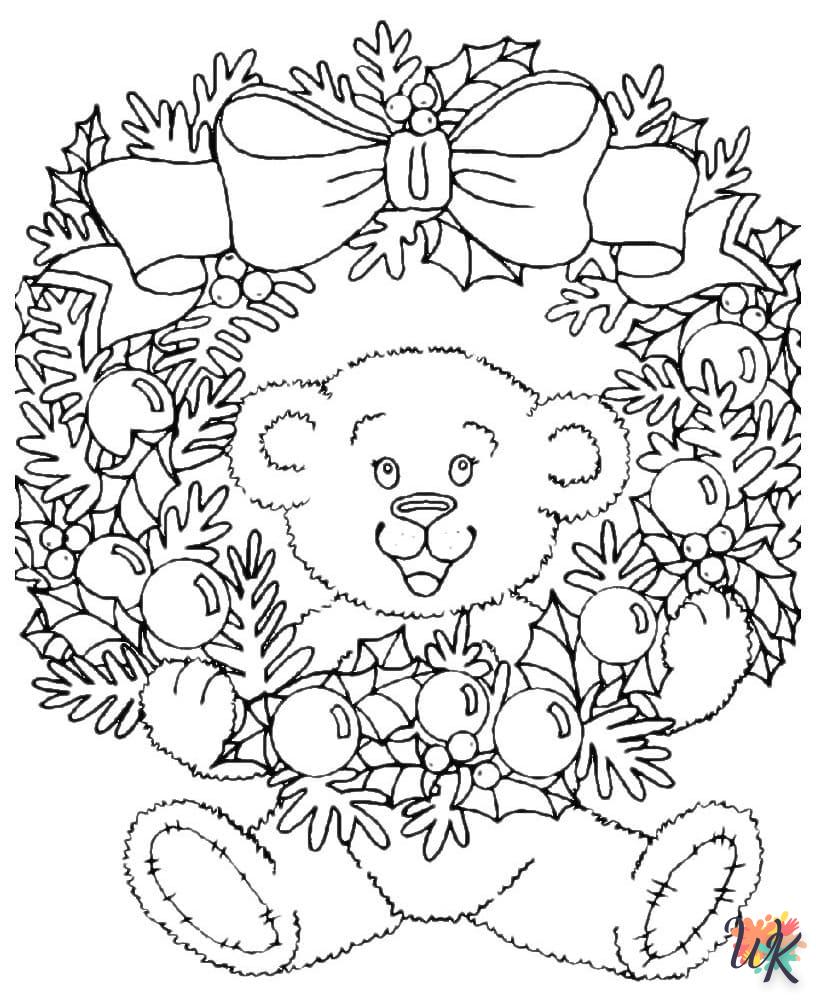 coloriage Couronne de Noël  pour enfant de 10 ans