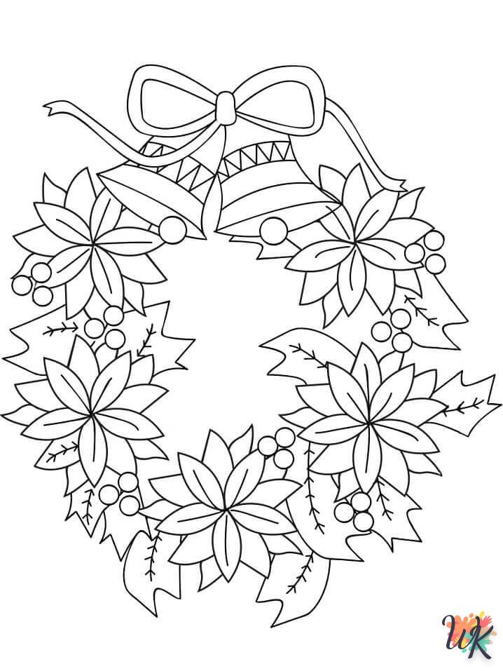 coloriage Couronne de Noël  à imprimer gratuitement pdf 1