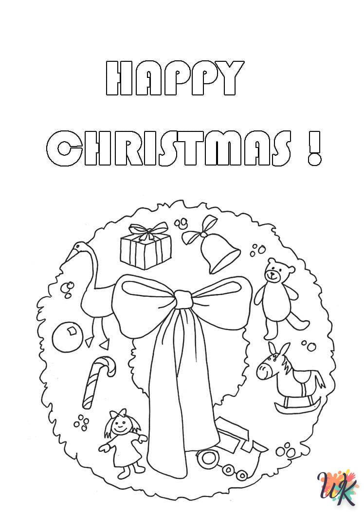 coloriage Couronne de Noël  bebe à imprimer