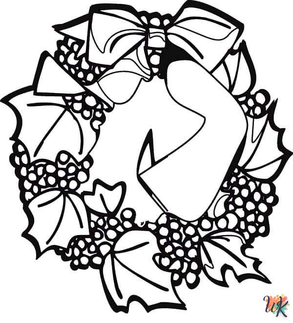 coloriage Couronne de Noël  en ligne gratuit pour 12 ans