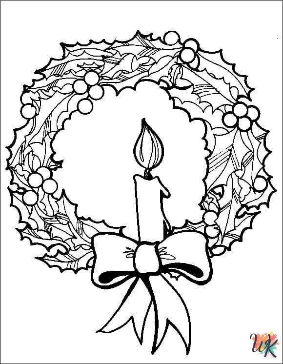 coloriage Couronne de Noël  en ligne adulte gratuit