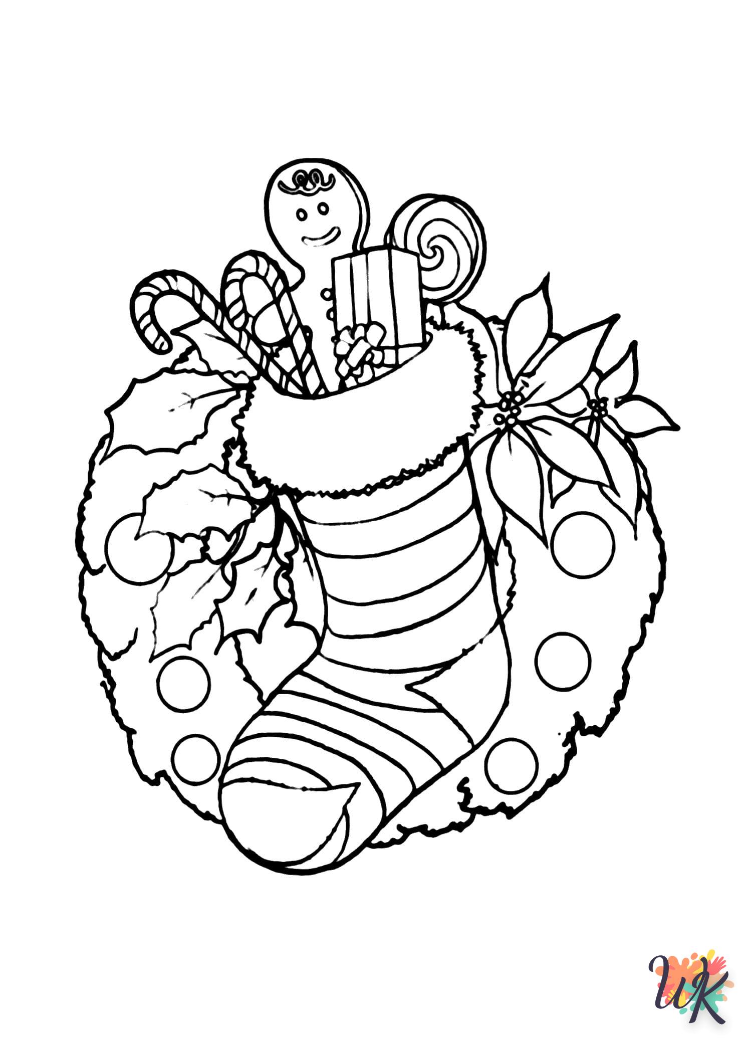 coloriage Couronne de Noël  pour enfant de 6 ans